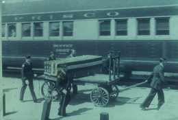 The Frisco train brings a World War II casualty back home to Perry County.
